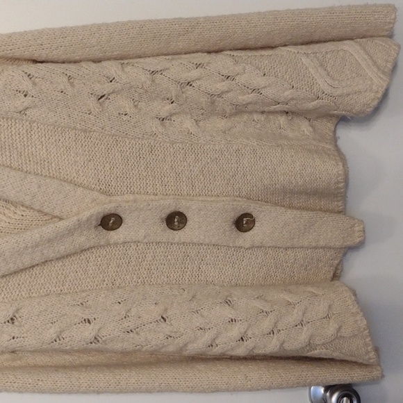 Free People Vintage Wool Blend Chunky Skirted Knit Cardigan Sweater Size XS - Picture 4 of 16